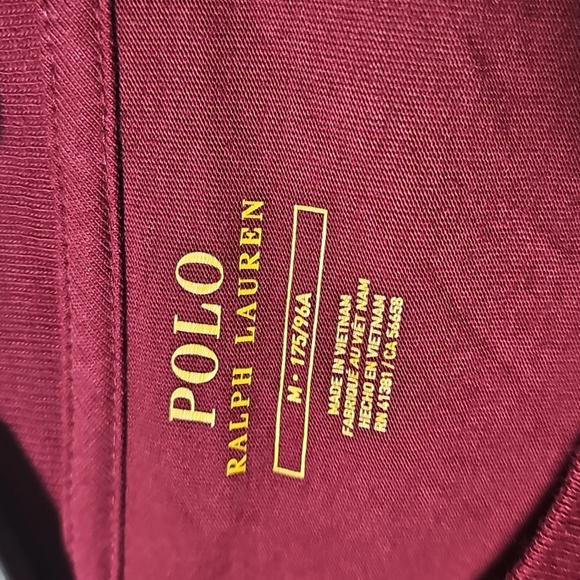 Polo by Ralph Lauren Men's Burgundy Long Sleeve Shirt Medium New - Picture 3 of 6